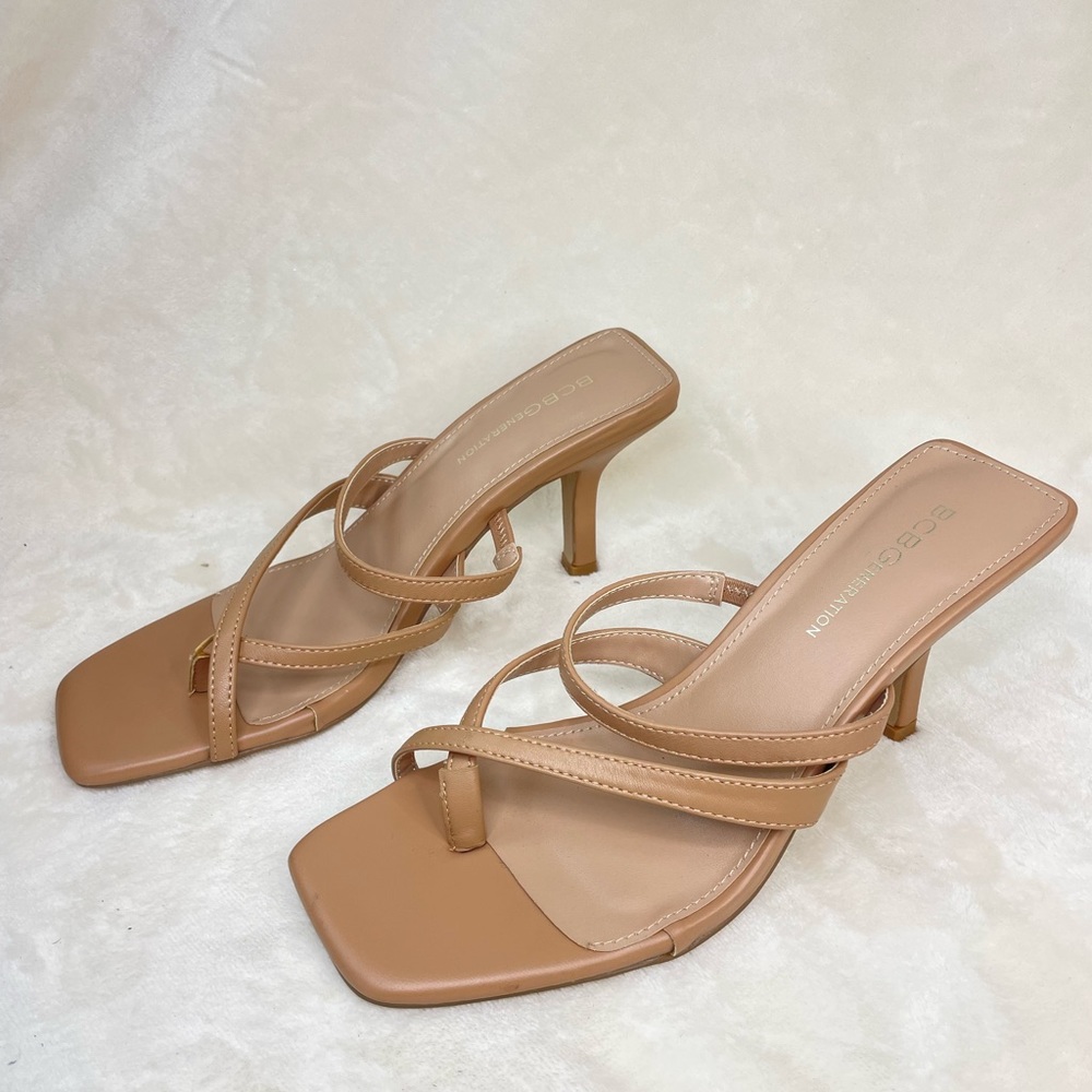 BCBGENERATION Women's Mosina Strappy‎ Sandal TAN LEATHER 7.5M (G 773) - Picture 10 of 11